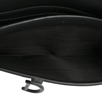 Christian Dior Ultra Matte Calfskin Saddle Chain Wallet Pouch Black 8 of 18
