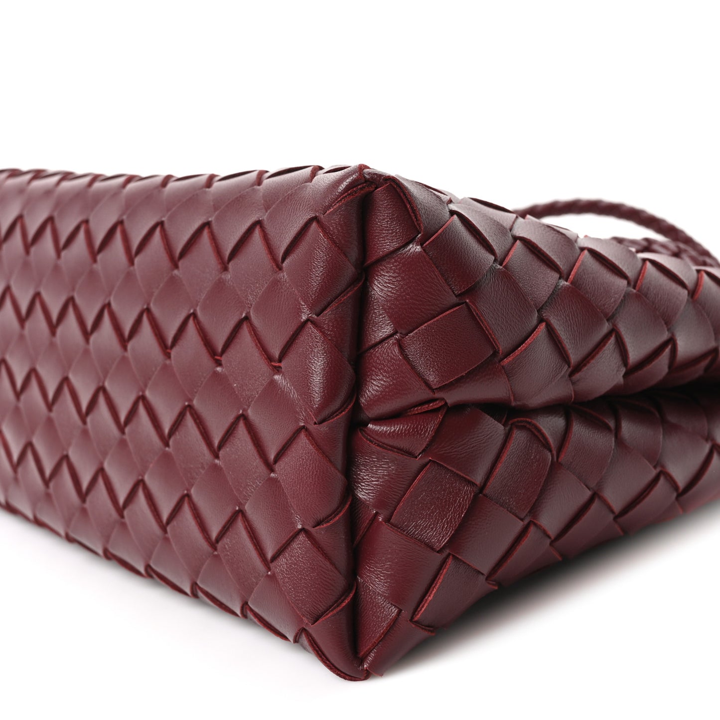 Nappa Intrecciato Small Andiamo Shoulder Bag Barolo