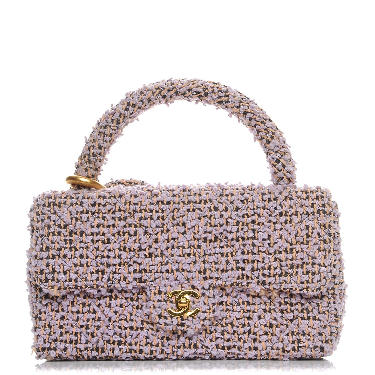 Tweed Kelly Flap Bag Set Pink