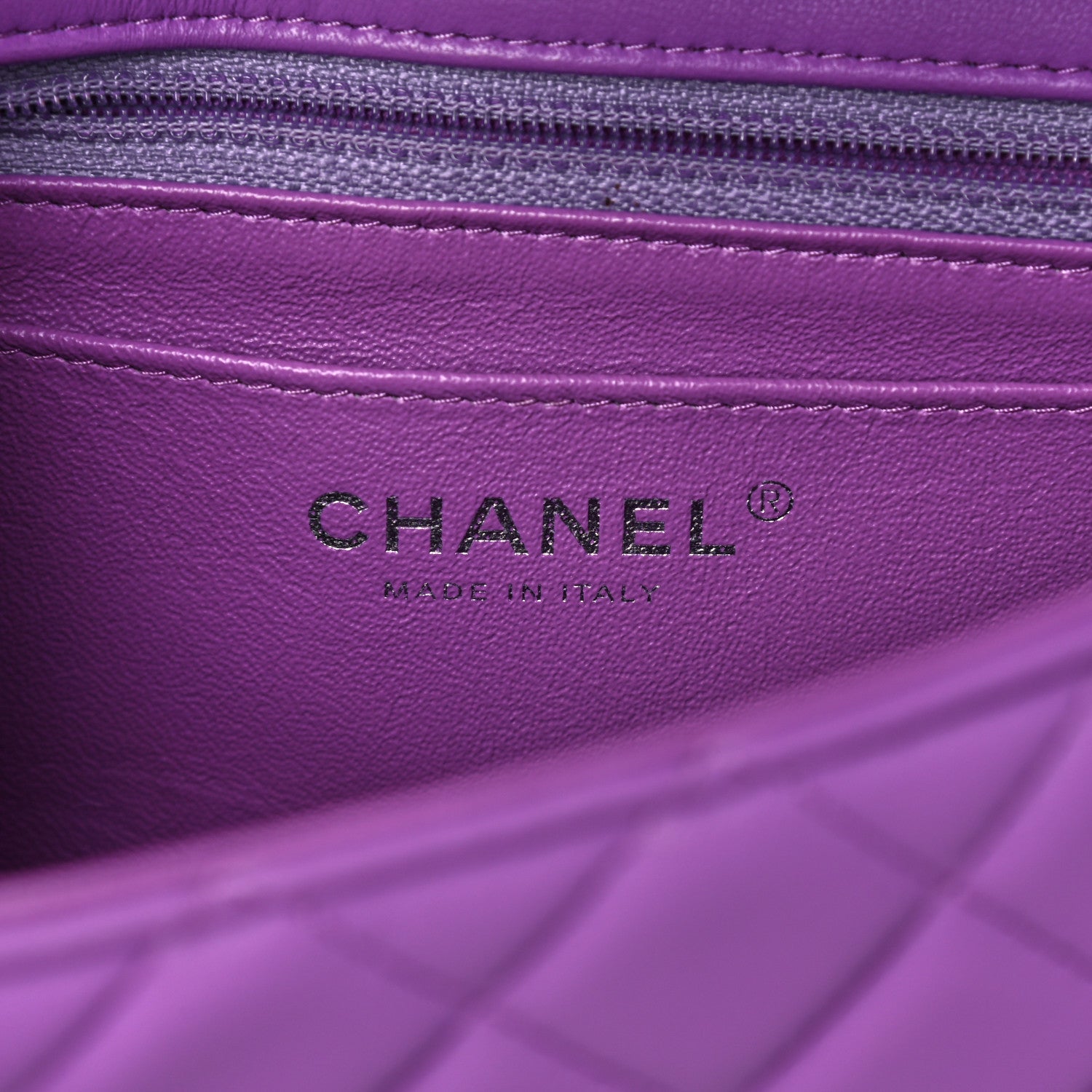 Chanel Lambskin Quilted Mini Rectangular Flap Purple 6 of 11