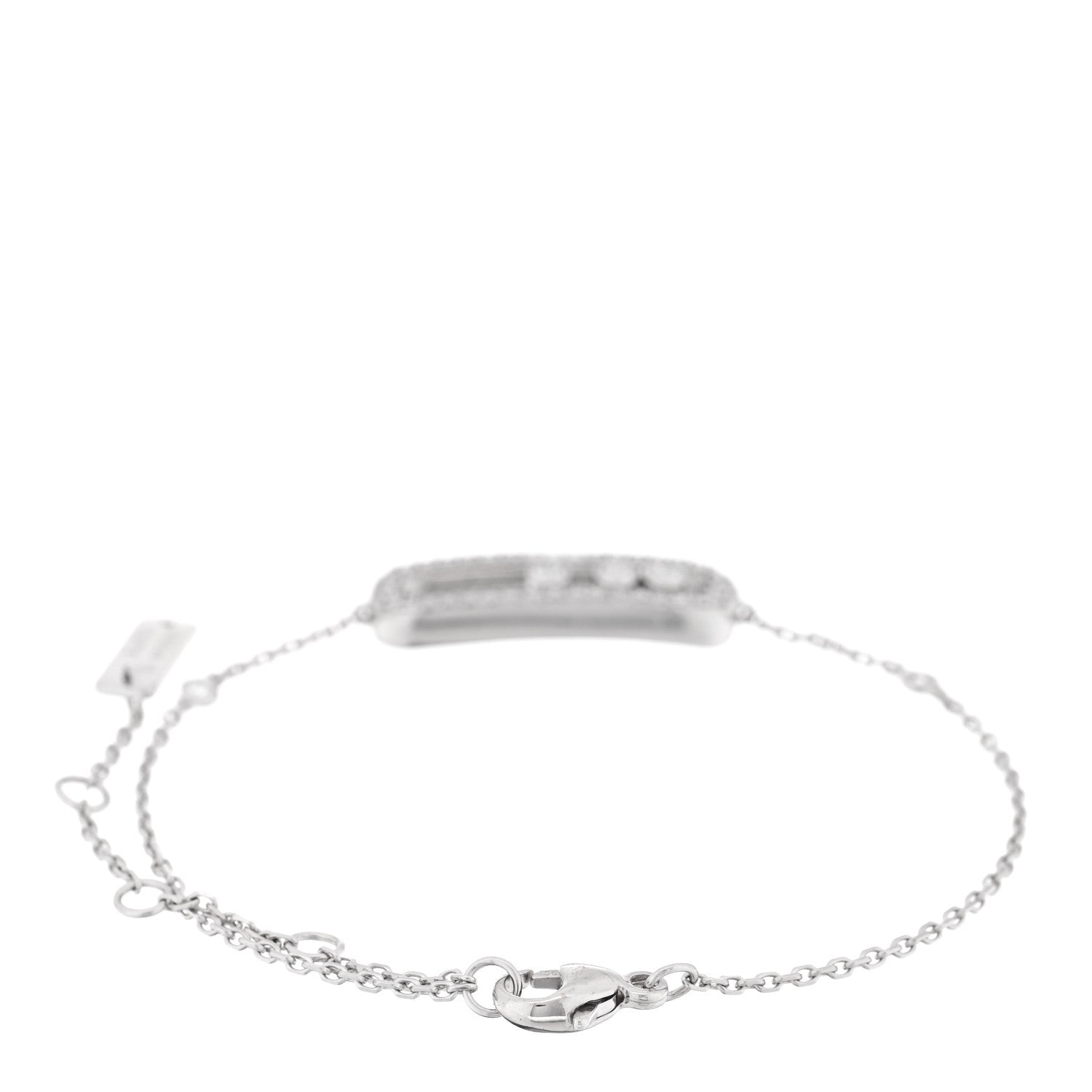 Messika 18K White Gold Diamond Classic Baby Move Pave Bracelet 2 of 4