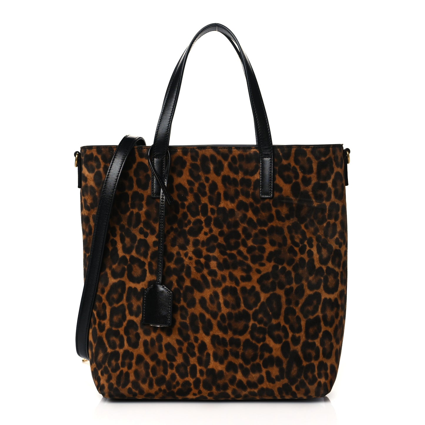 Suede Leopard Print Toy Shopping Tote Naturale