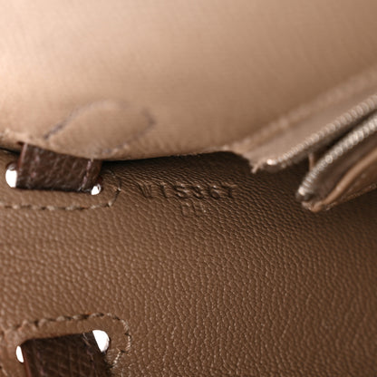 Hermes Epsom Tri-Color Kelly Sellier 25 Ecorce Etoupe Black 7 of 12