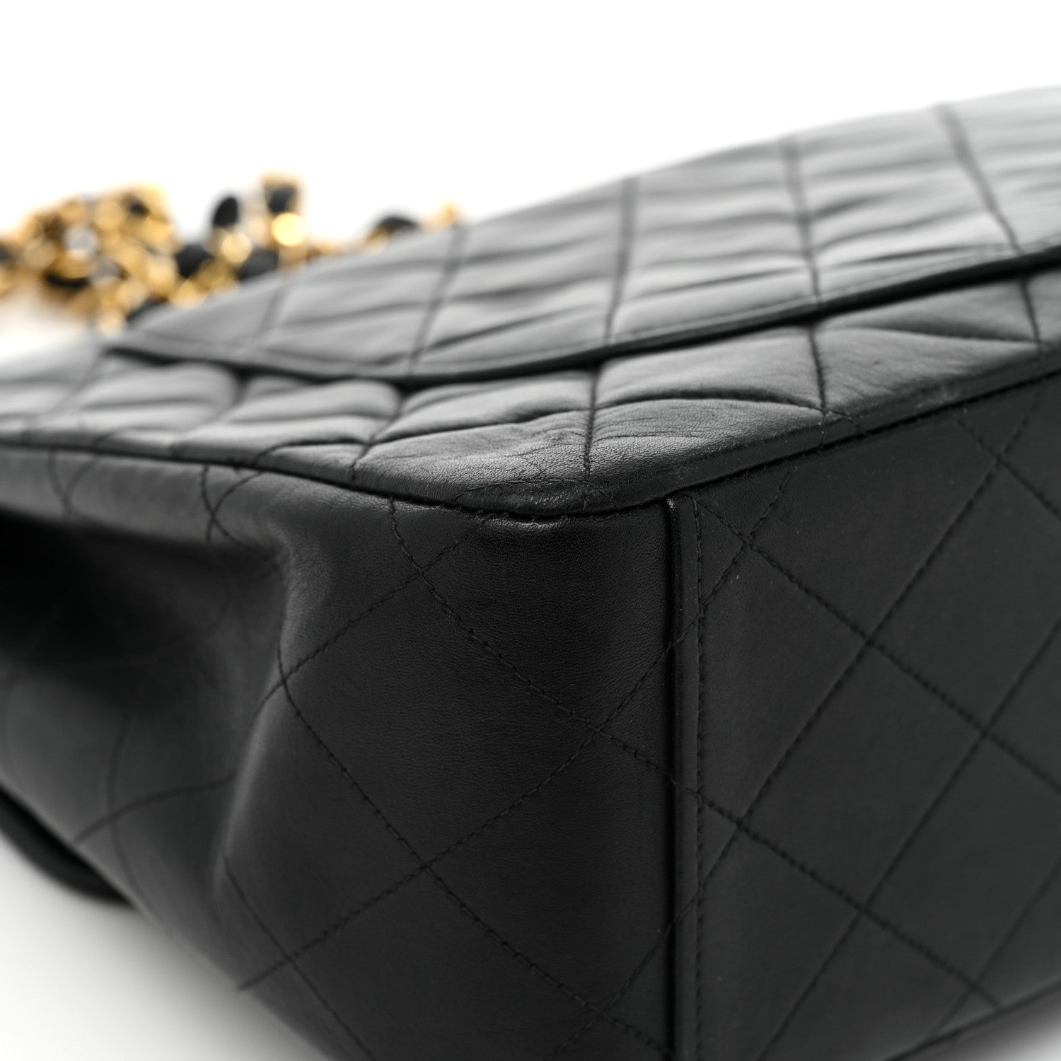 Chanel Lambskin Quilted XL Jumbo Single Flap Black 16 of 19