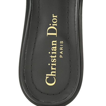 Christian Dior Calfksin Pearl Embroidered Dway 35mm Slide Sandals 35 Black 7 of 10