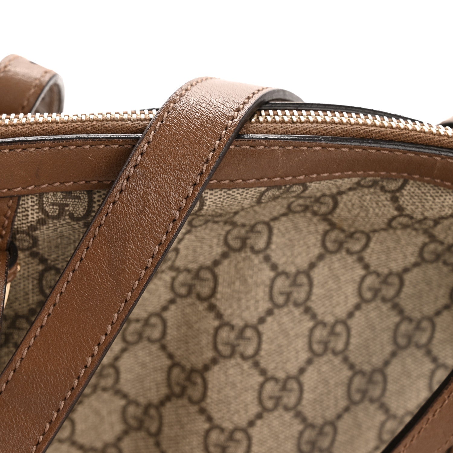 Gucci GG Supreme Monogram Medium Nice Top Handle Dome Bag Brown 12 of 13