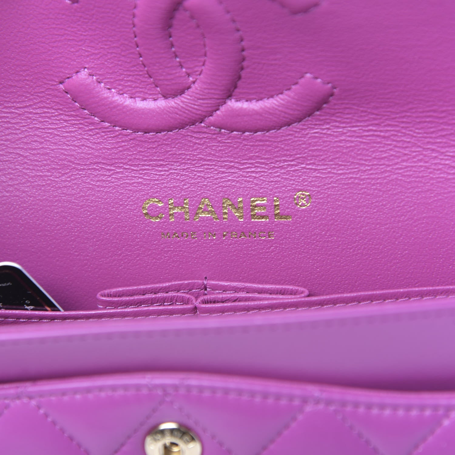 Chanel Lambskin Quilted Small Double Flap Purple 6 of 11
