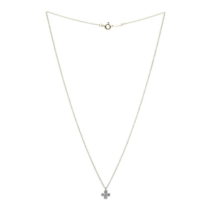 Tiffany 18K Yellow Gold Platinum Diamond Cruciform Cross Pendant Necklace 3 of 6
