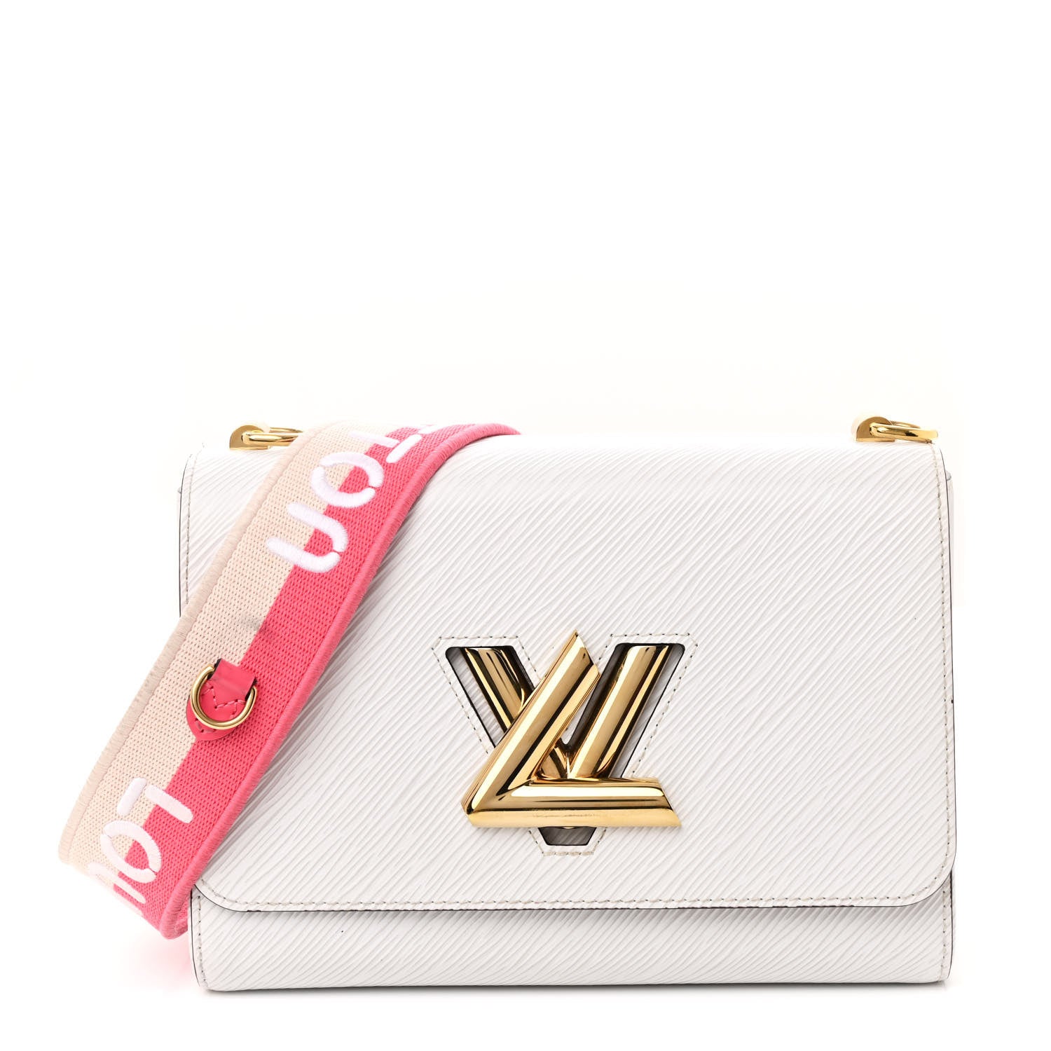 Louis Vuitton Epi Twist Shoulder Bag MM White Pink 1 of 14