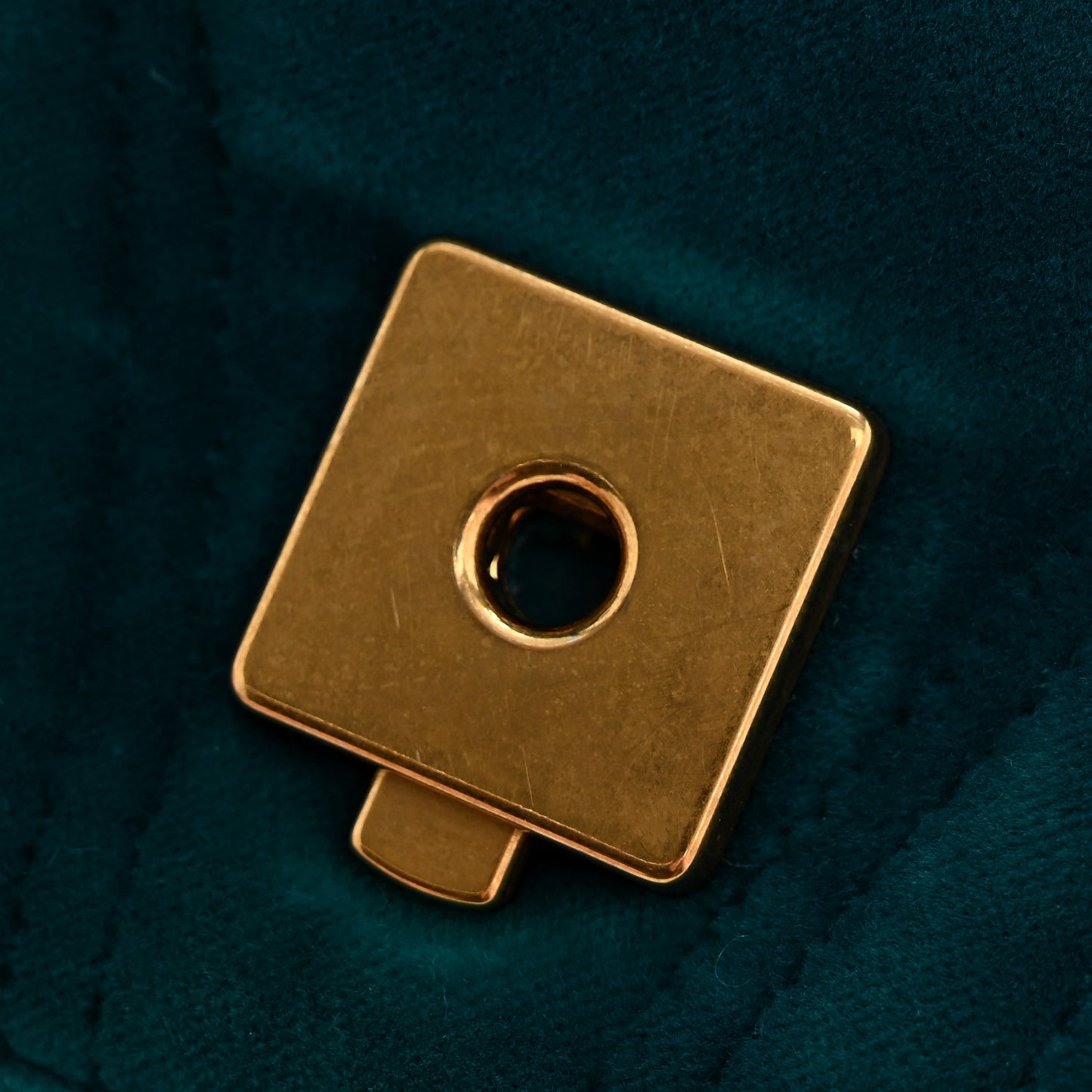 Velvet Matelasse Small GG Marmont Shoulder Bag Pavone Cyan