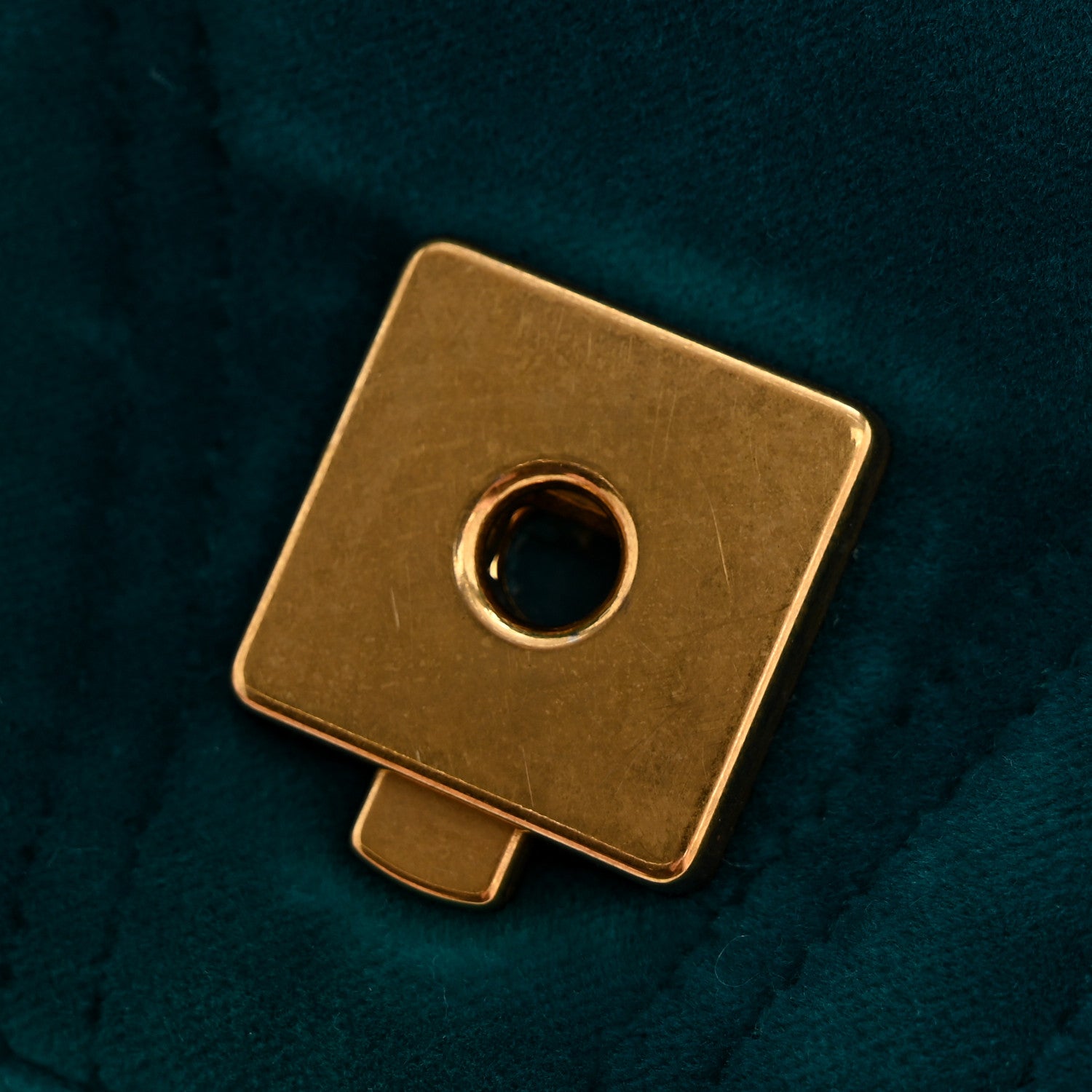 Gucci Velvet Matelasse Small GG Marmont Shoulder Bag Pavone Cyan 12 of 14
