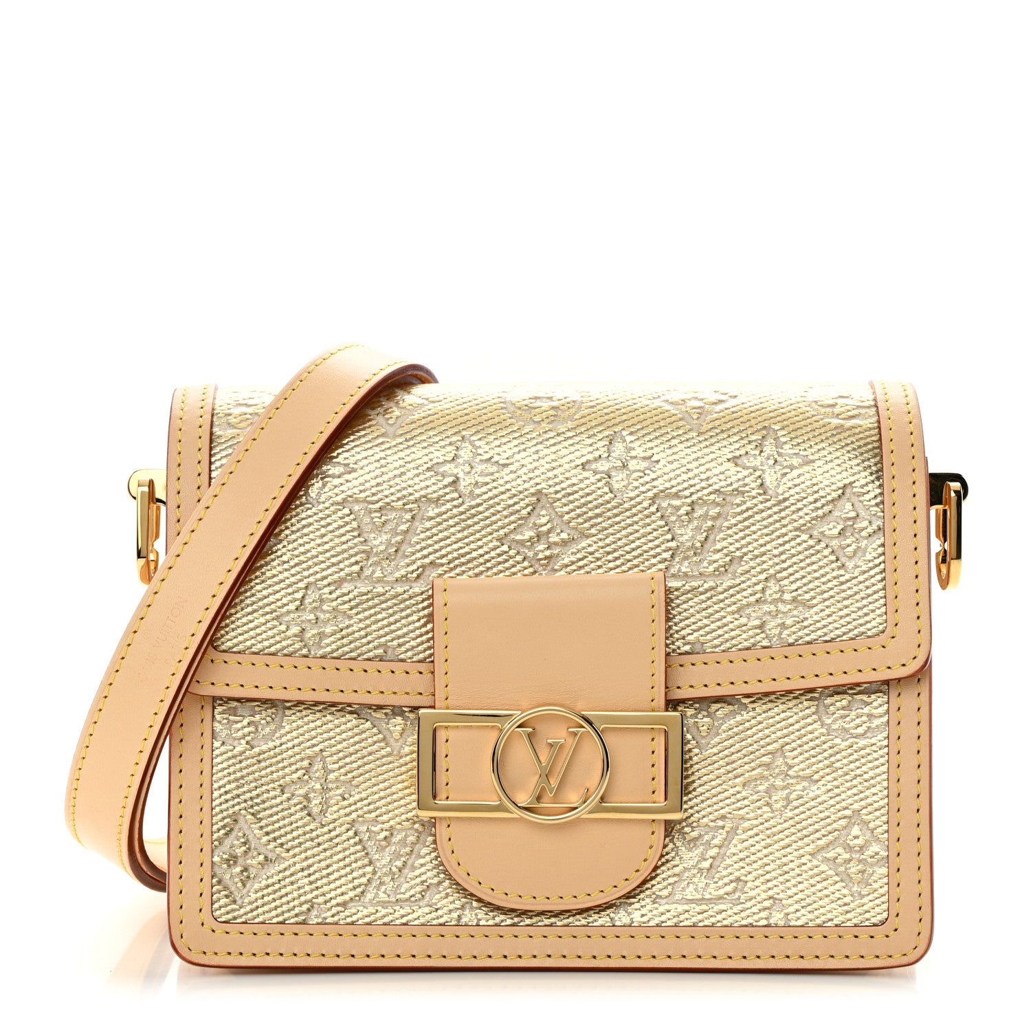 Louis Vuitton Monoglam Mini Dauphine Beige 1 of 10