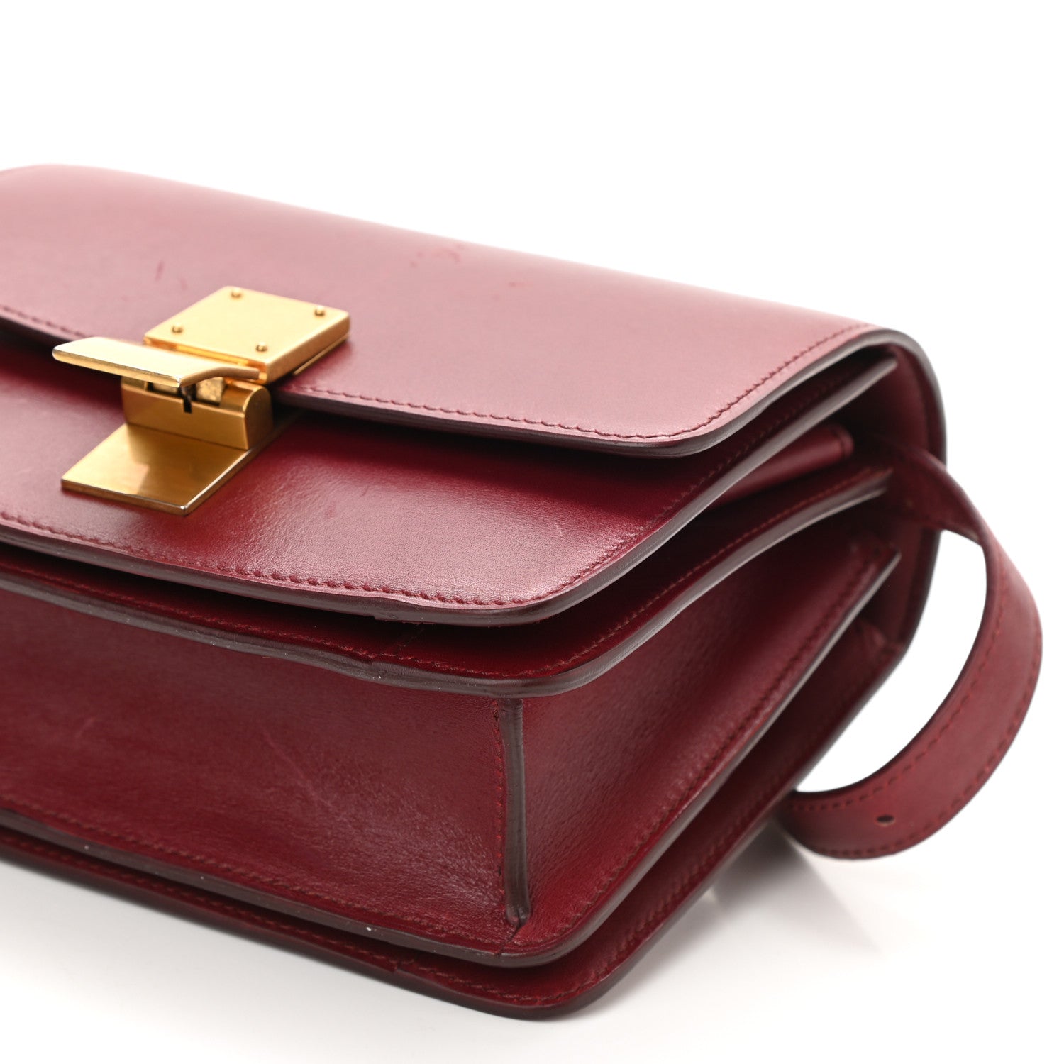 Celine Box Calfskin Small Classic Box Flap Bag Red 9 of 11