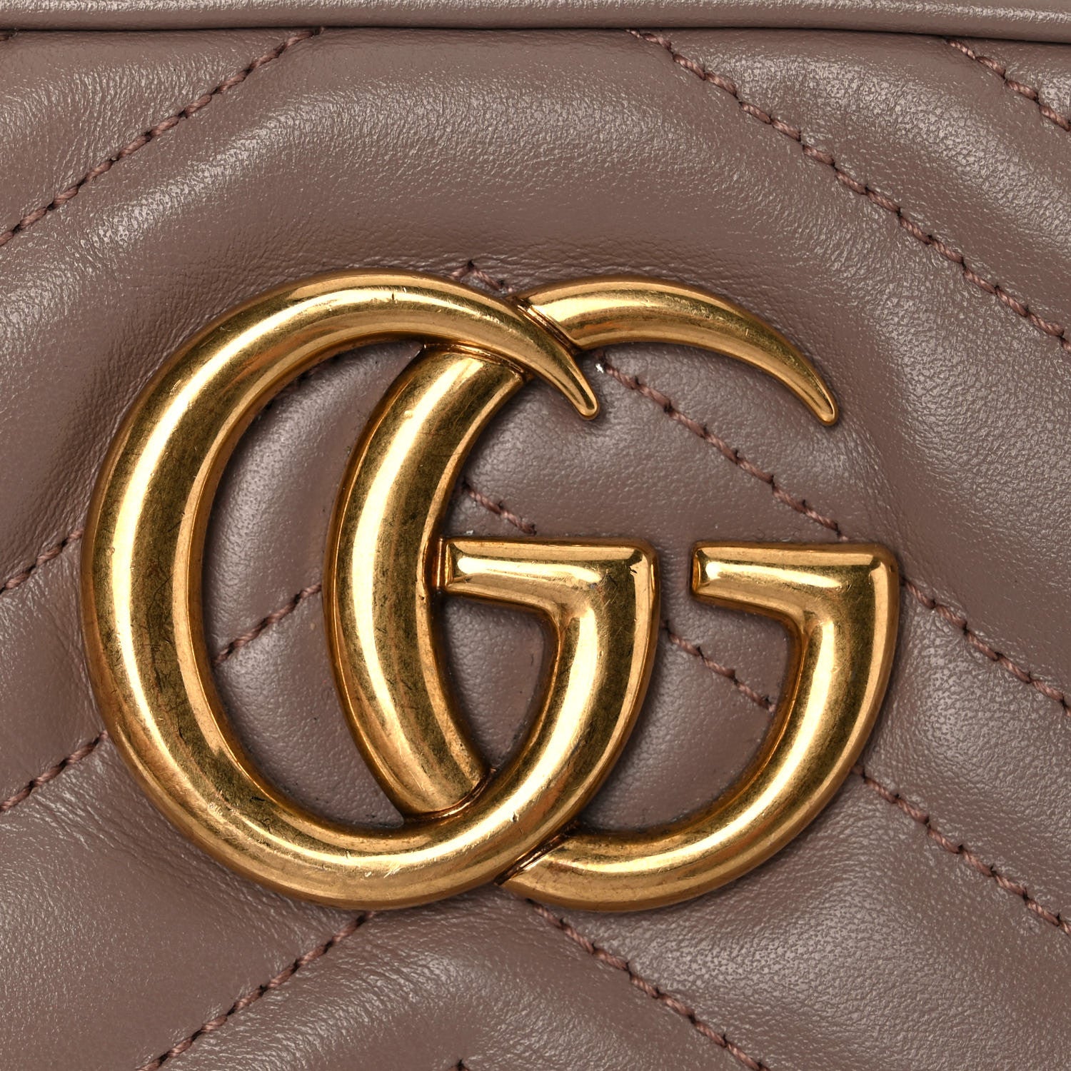 Gucci Calfskin Matelasse Small GG Marmont Chain Shoulder Bag Porcelain Rose 13 of 16