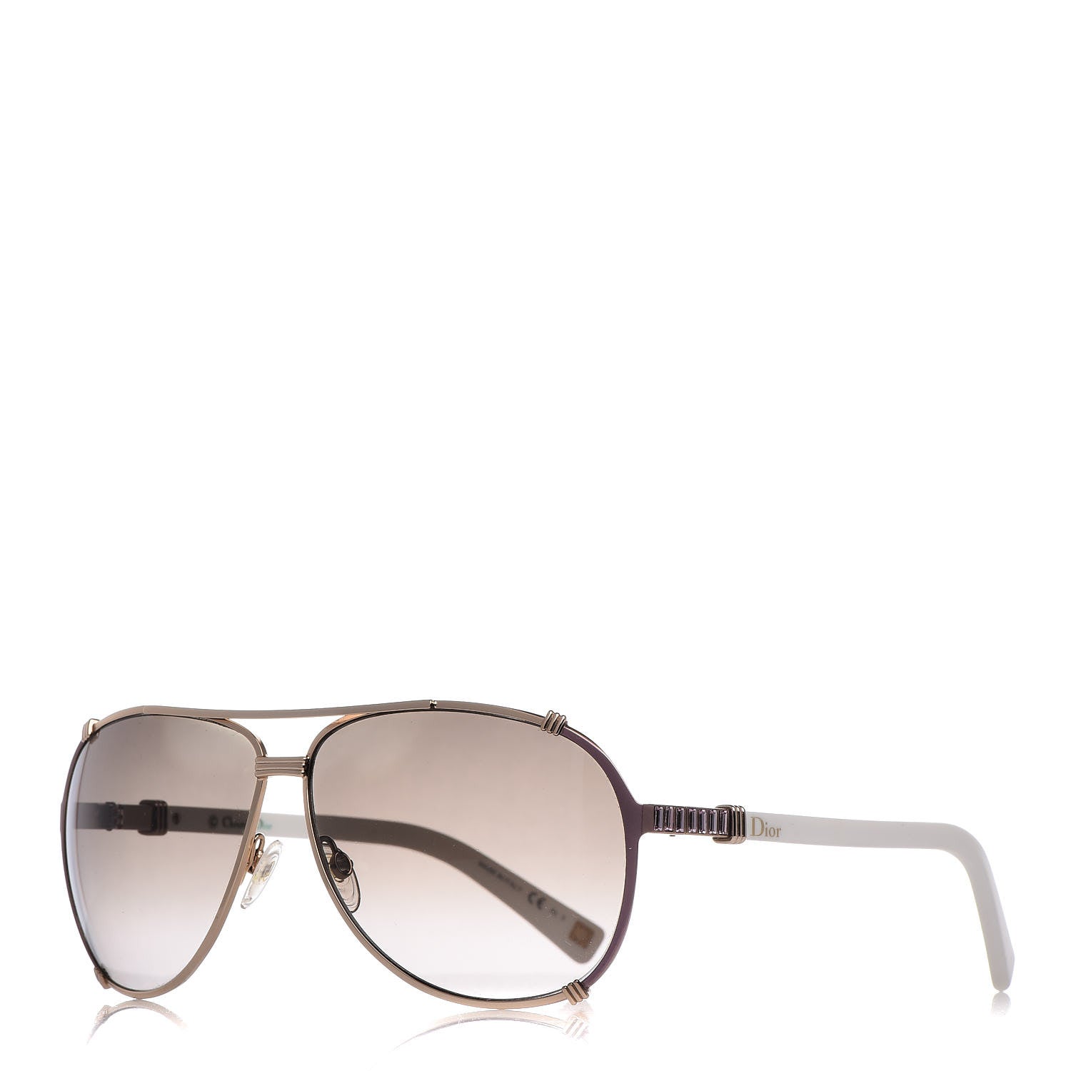 Christian Dior Chicago 2 Aviator Sunglasses White 1 of 12
