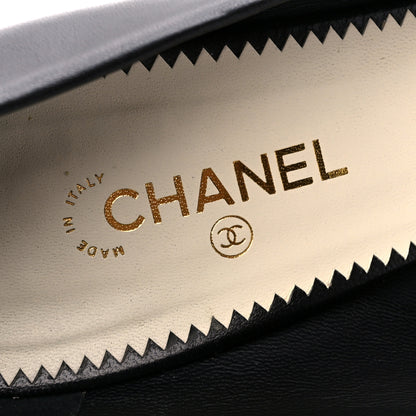 Chanel Lambskin CC Pumps 39.5 Black 6 of 9