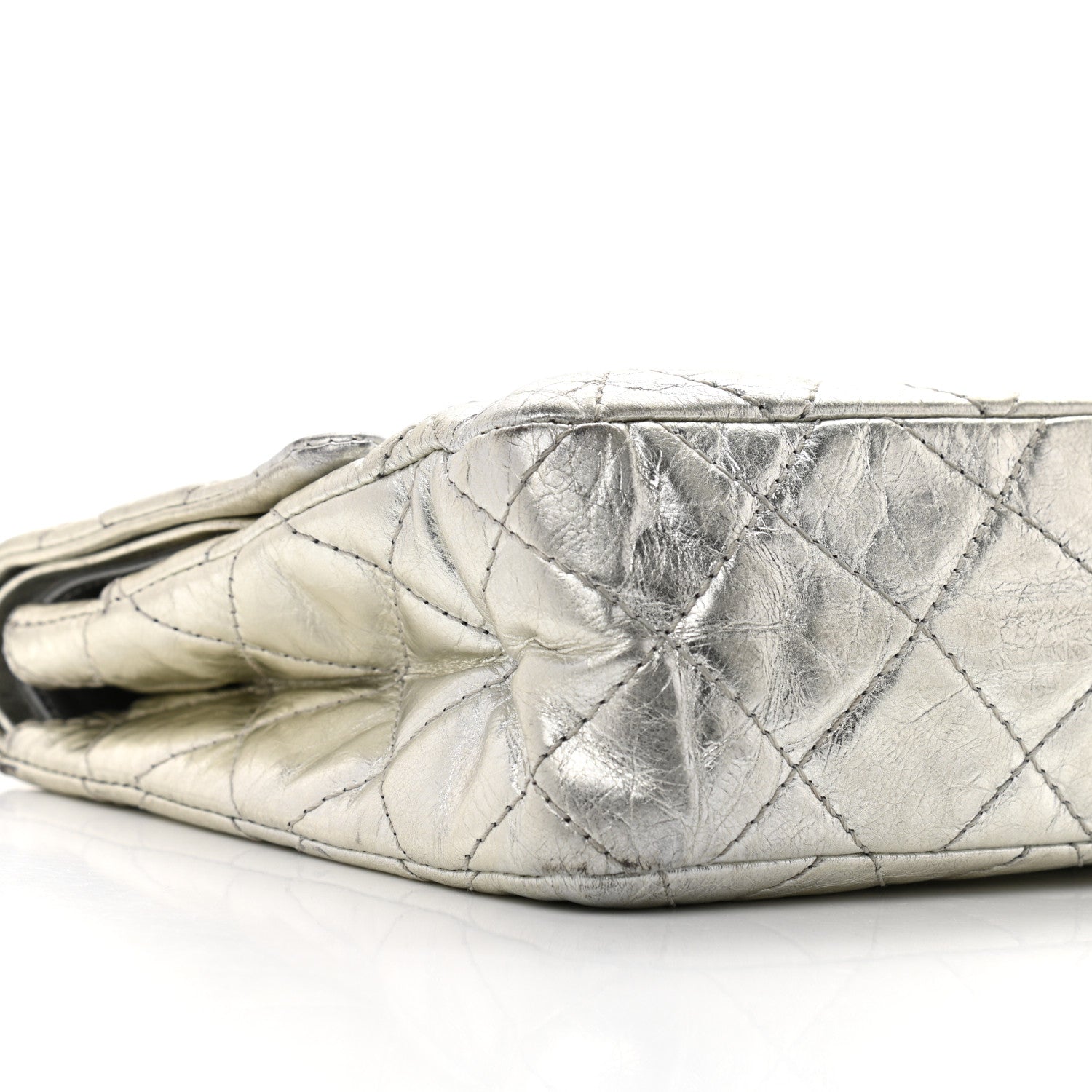 Chanel Metallic Aged Calfskin Quilted 2.55 Reissue 227 Flap Silver 9 of 16