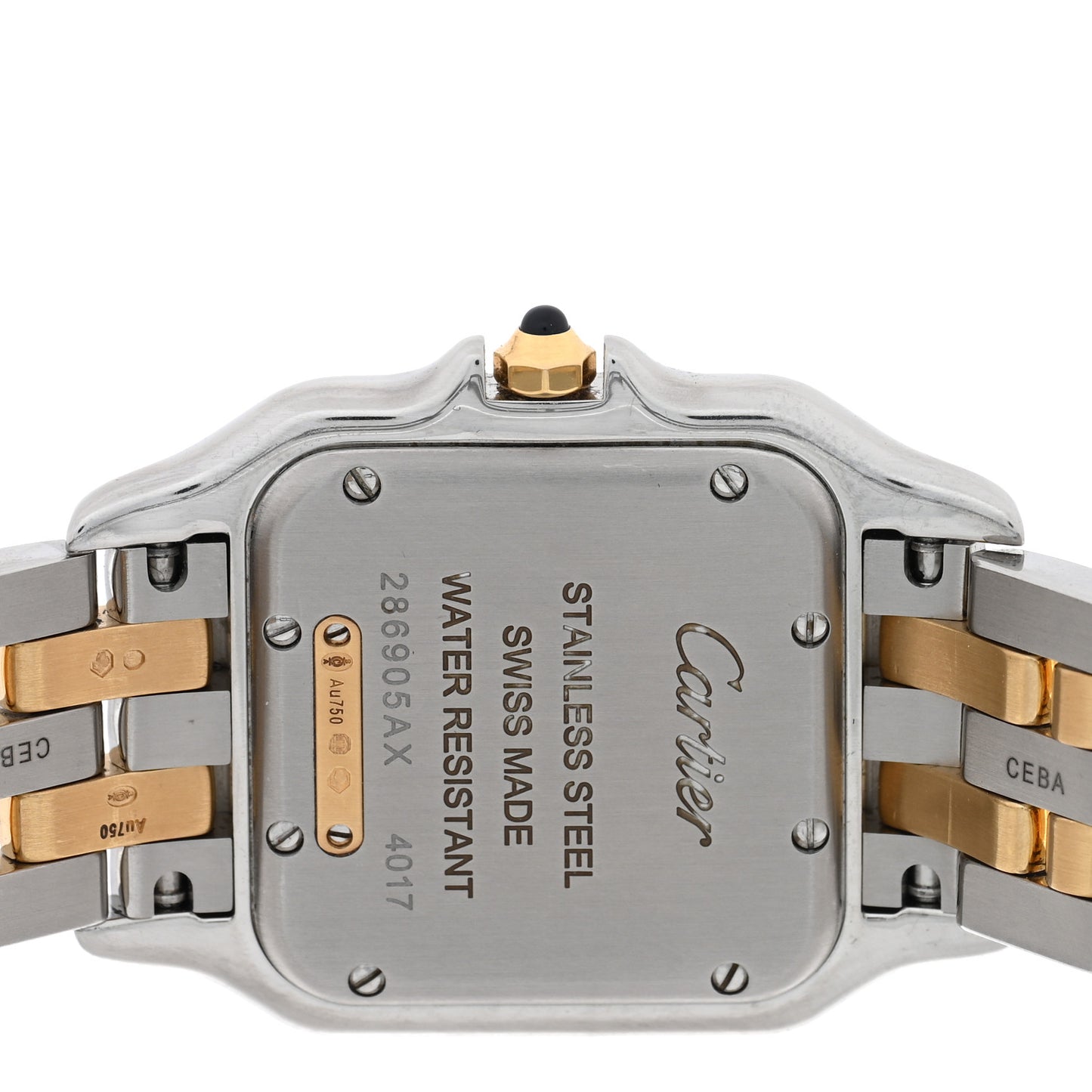 Stainless Steel 18K Yellow Gold 27mm Panthere Quartz Watch