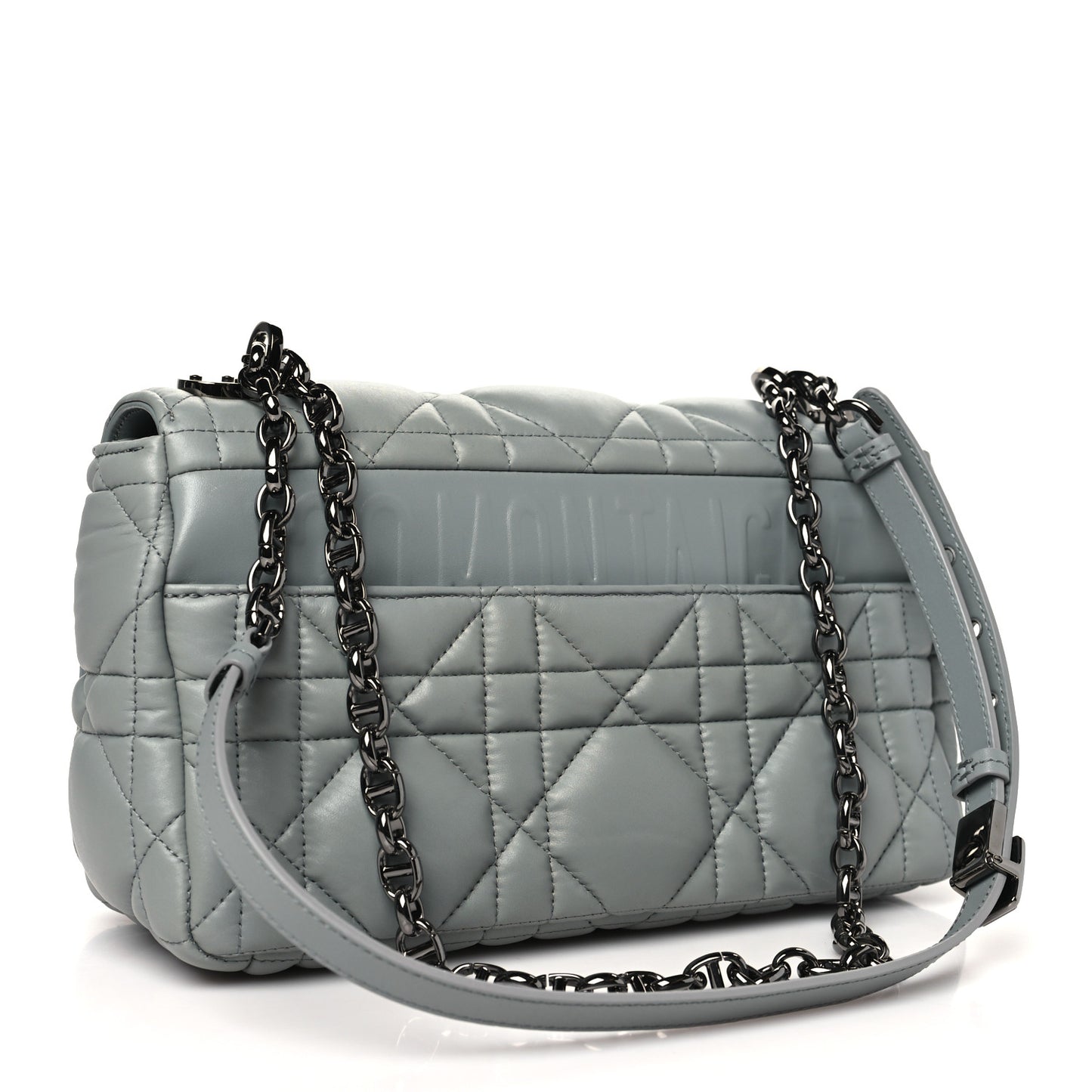 Calfskin Macrocannage Medium Caro Bag Iron Grey