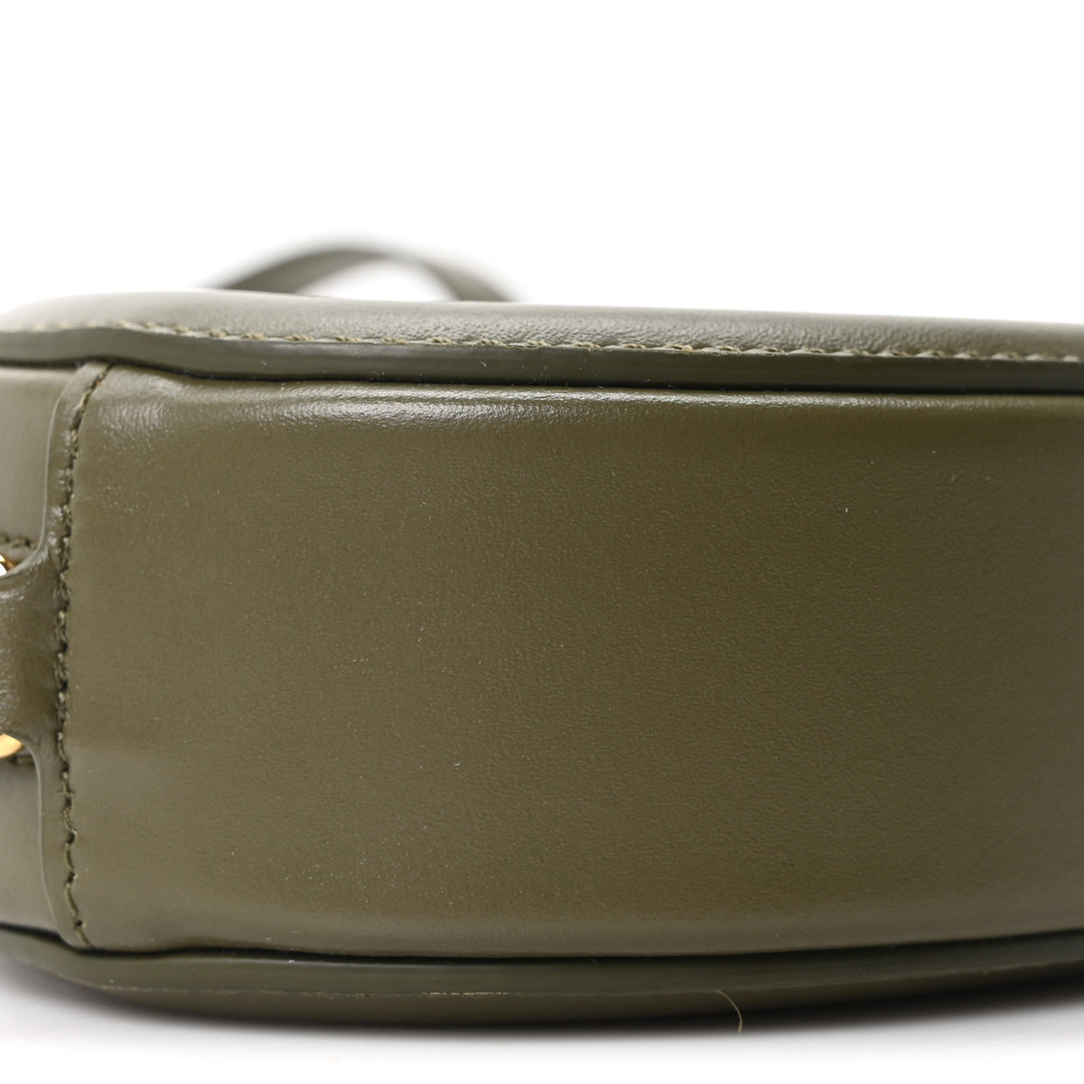 Smooth Calfskin Cuir Small Triomphe Oval Crossbody Purse Dark Khaki