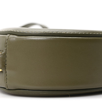 Celine Smooth Calfskin Cuir Small Triomphe Oval Crossbody Purse Dark Khaki 7 of 8