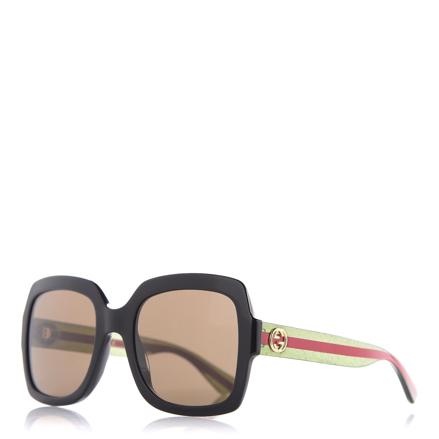 Oversize Square Web GG 0036S Sunglasses Black