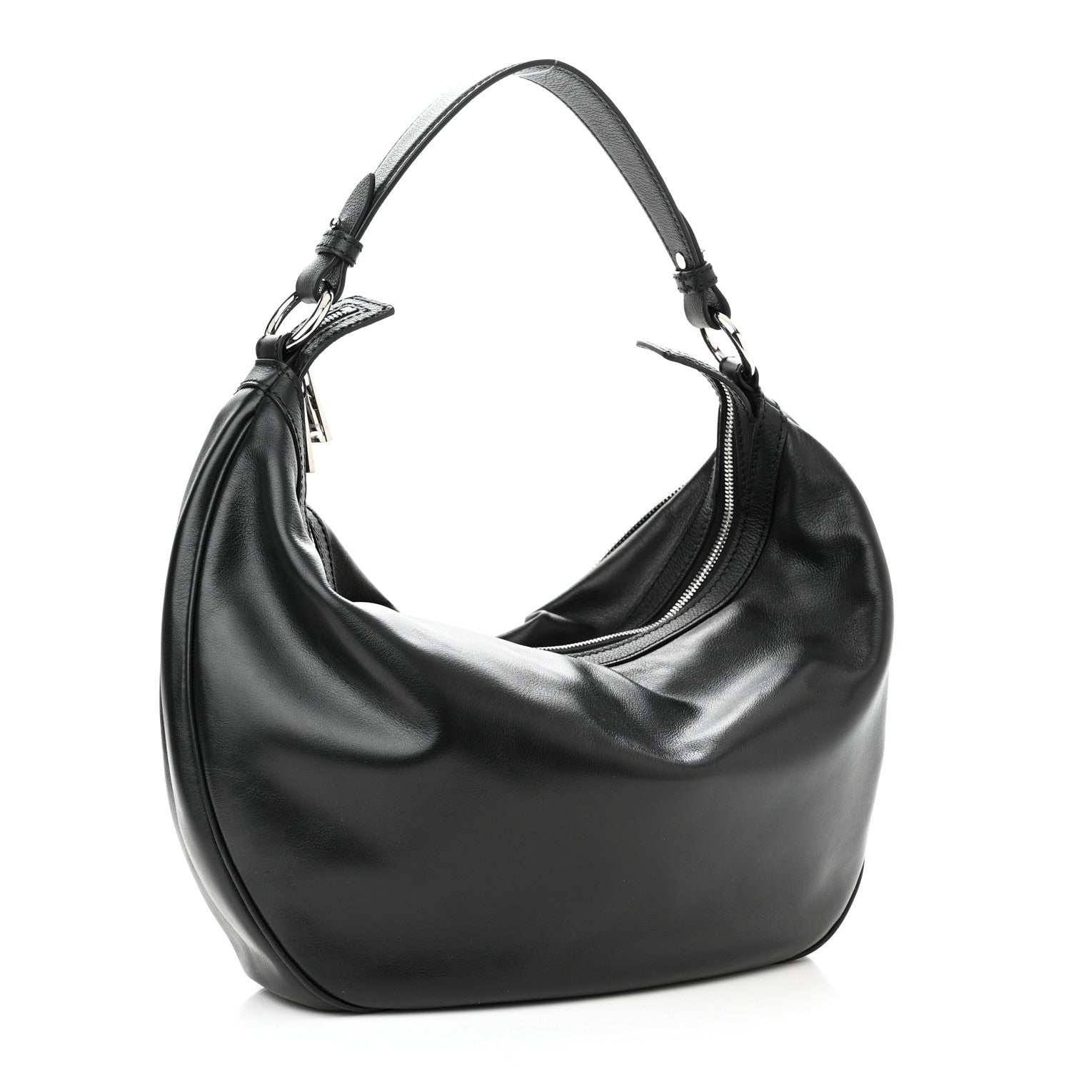 Versace Calfskin Medium Repeat Zip Hobo Black 3 of 11