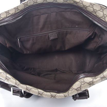 Gucci GG Plus Monogram Web Carry On Duffle Bag Ebony 5 of 14