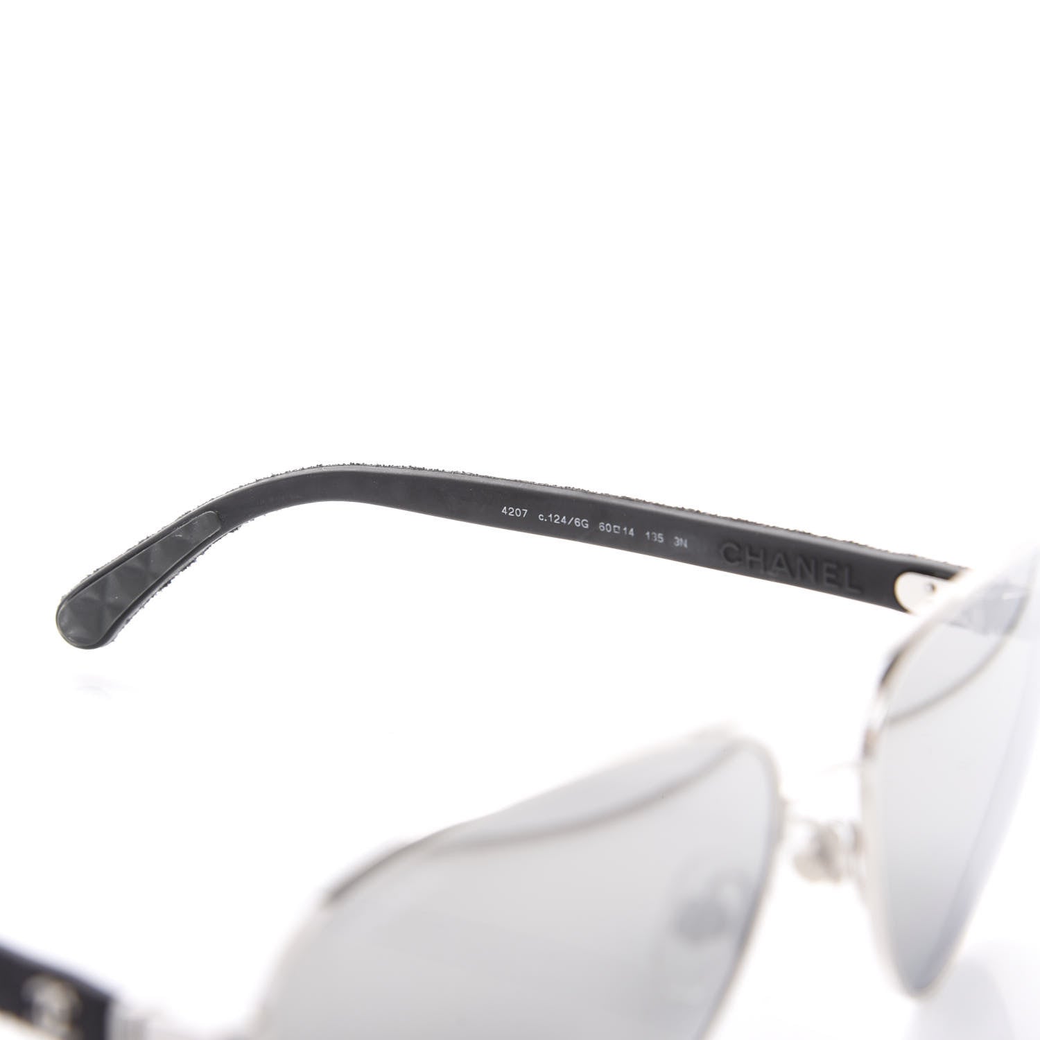 Chanel Pilot Quilting Sunglasses 4207 Silver 5 of 9