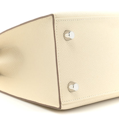 Hermes Epsom Kelly Sellier 25 Craie 8 of 14