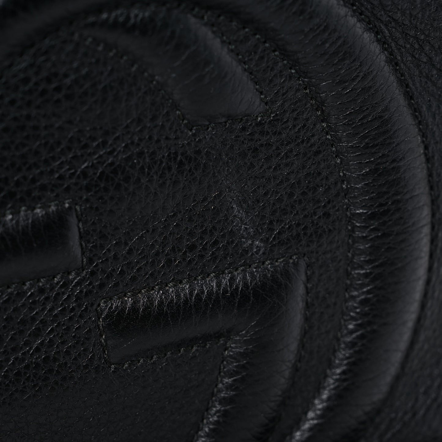 Pebbled Calfskin Medium Soho Chain Shoulder Bag Black