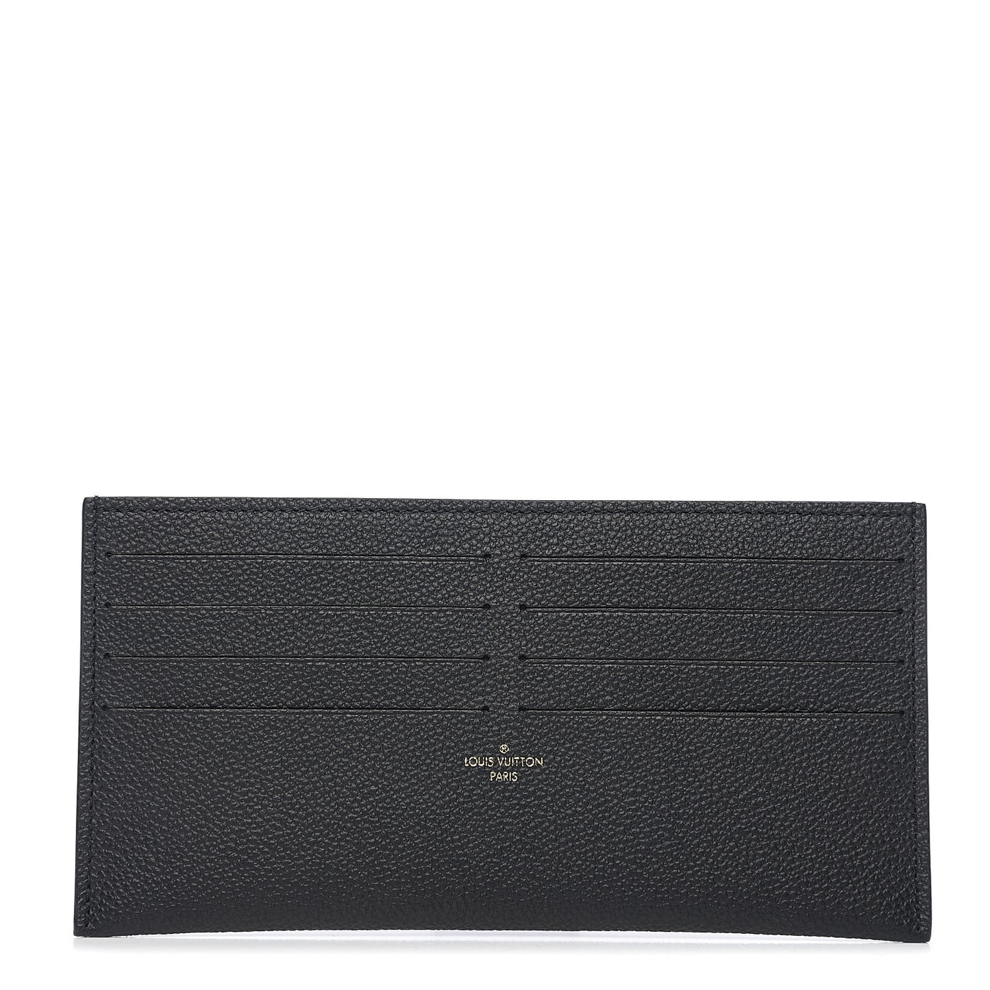 Calfskin Felicie Chain Wallet Card Holder Insert Black