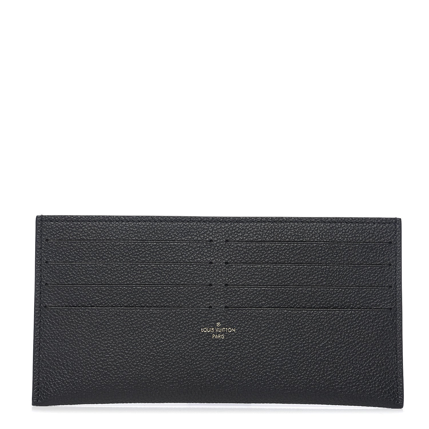 Louis Vuitton Calfskin Felicie Chain Wallet Card Holder Insert Black 1 of 4