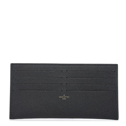 Louis Vuitton Calfskin Felicie Chain Wallet Card Holder Insert Black 1 of 4