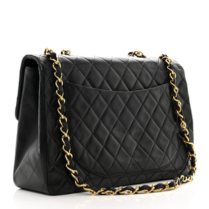 Chanel Lambskin Quilted XL Jumbo Single Flap Black 3 of 16