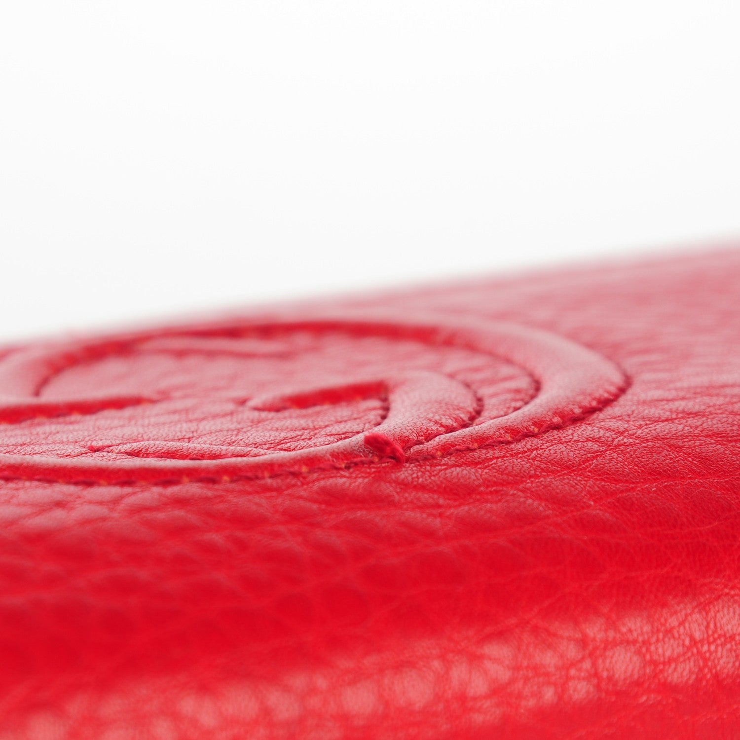 Gucci Pebbled Calfskin Soho Continental Wallet Red 10 of 10