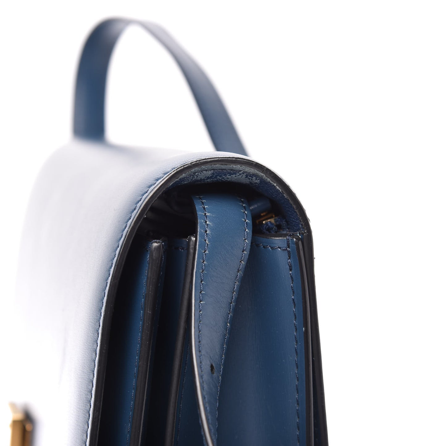 Box Calfskin Medium Classic Box Flap Indigo