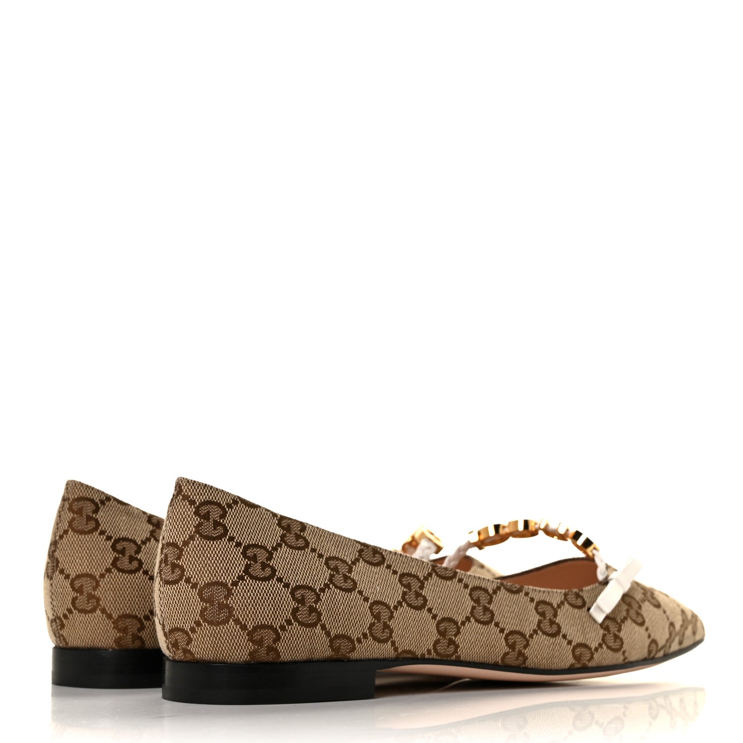 Monogram Ballet Flats 39 Beige Ebony