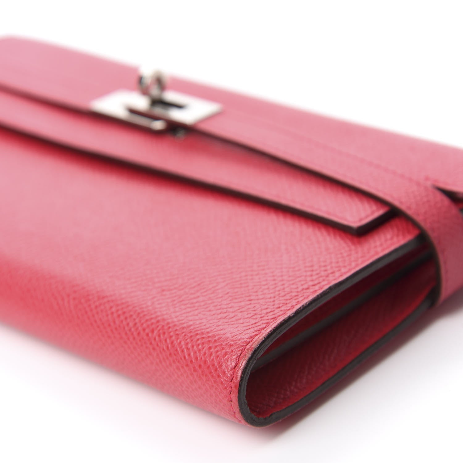 Hermes Epsom Kelly Longue Wallet Rose Extreme 7 of 12