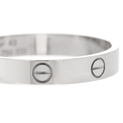 Cartier 18K White Gold 3.5mm LOVE Wedding Band Ring 63 10.25 6 of 7