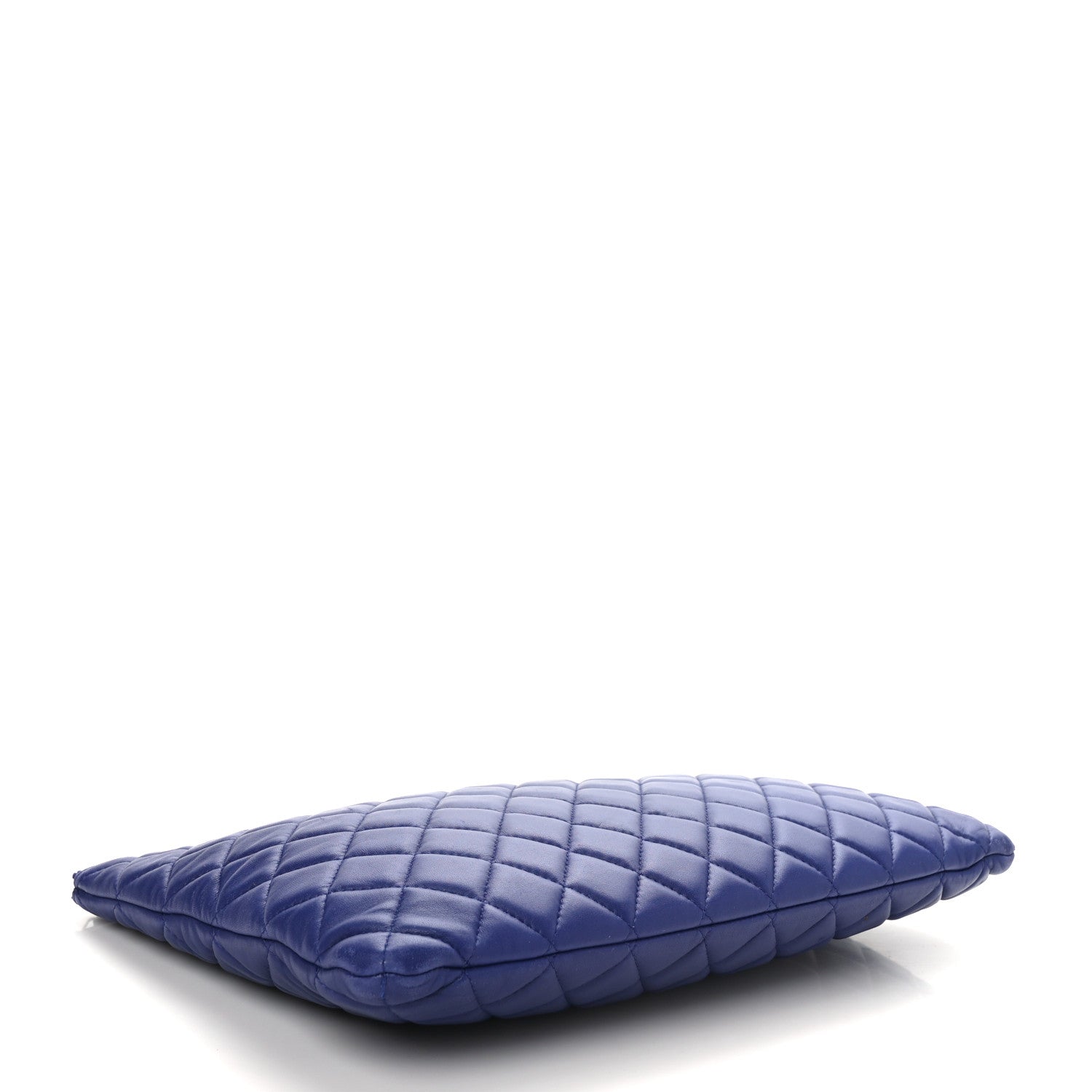 Chanel Lambskin Quilted Large Beauty CC Cosmetic Case Navy 4 of 10
