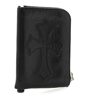 Chrome Hearts Lambskin Cross Patch Zip Card Holder Wallet Black 3 of 8
