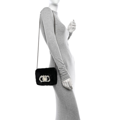 Salvatore Ferragamo Mink Gancini Crossbody Black 2 of 13