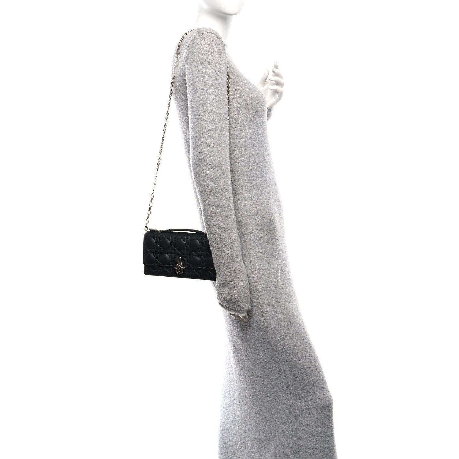 Christian Dior Lambskin Cannage Mini My Dior Bag Black 2 of 11