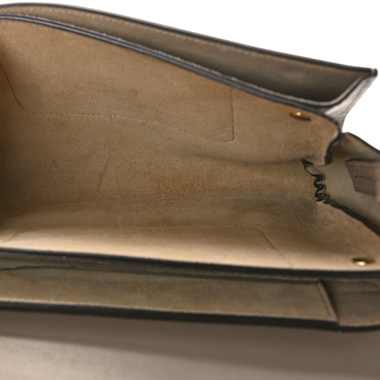 Suede Calfskin Small Faye Shoulder Bag Motty Grey
