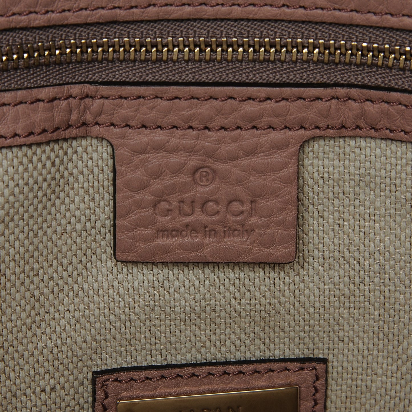 Pebbled Calfskin Medium Soho Shoulder Bag Camelia