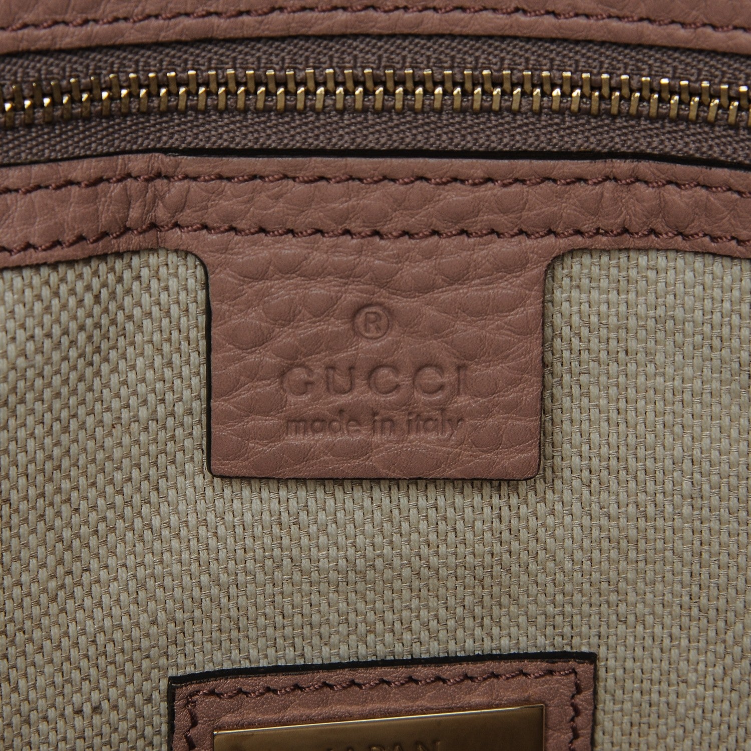 Gucci Pebbled Calfskin Medium Soho Shoulder Bag Camelia 6 of 8