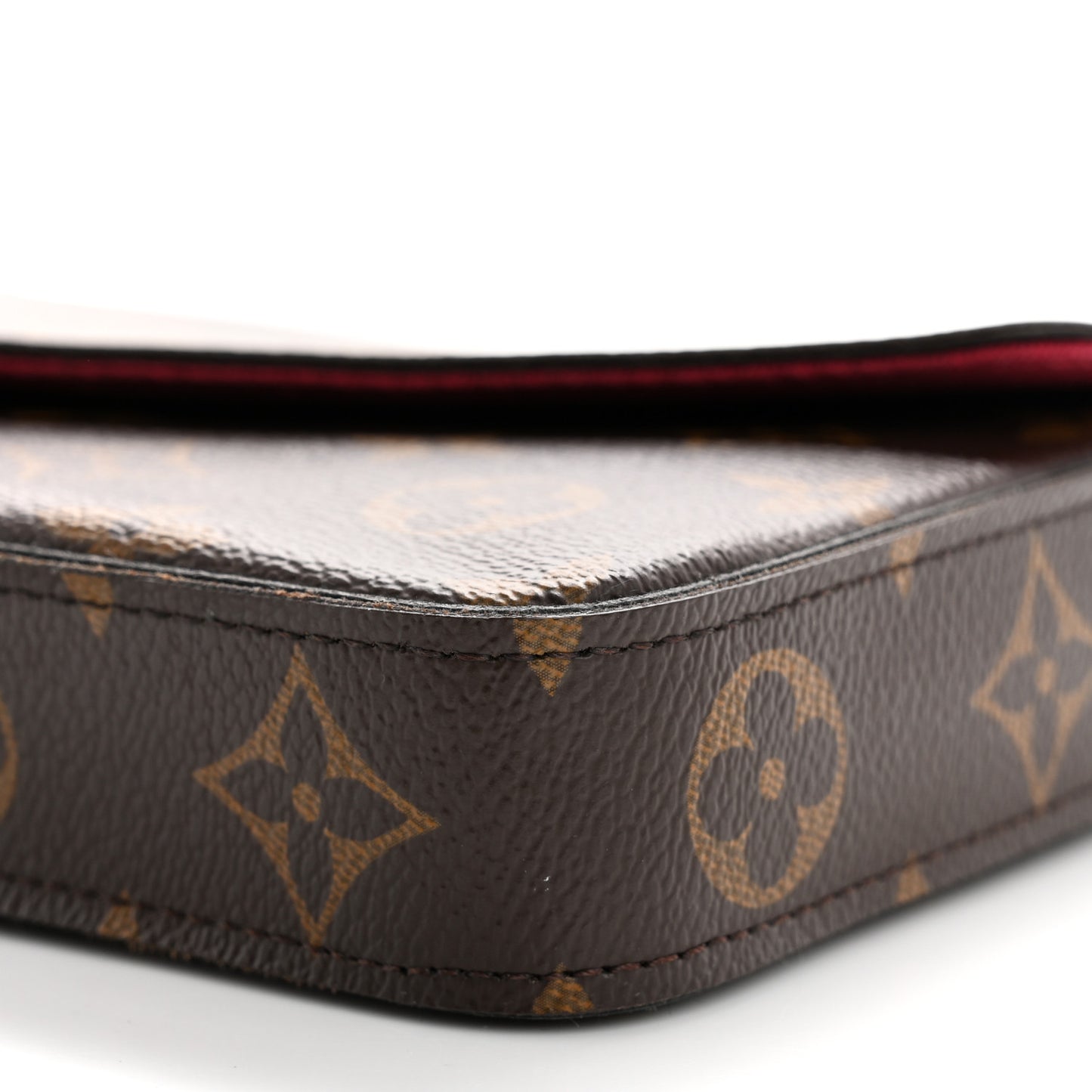 Monogram Pochette Felicie Chain Wallet Fuchsia