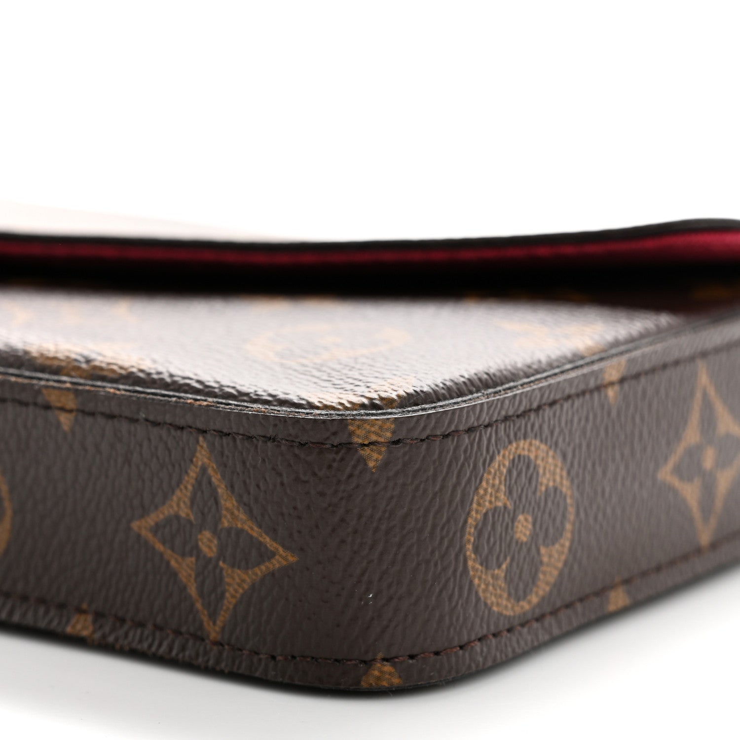 Louis Vuitton Monogram Pochette Felicie Chain Wallet Fuchsia 10 of 10