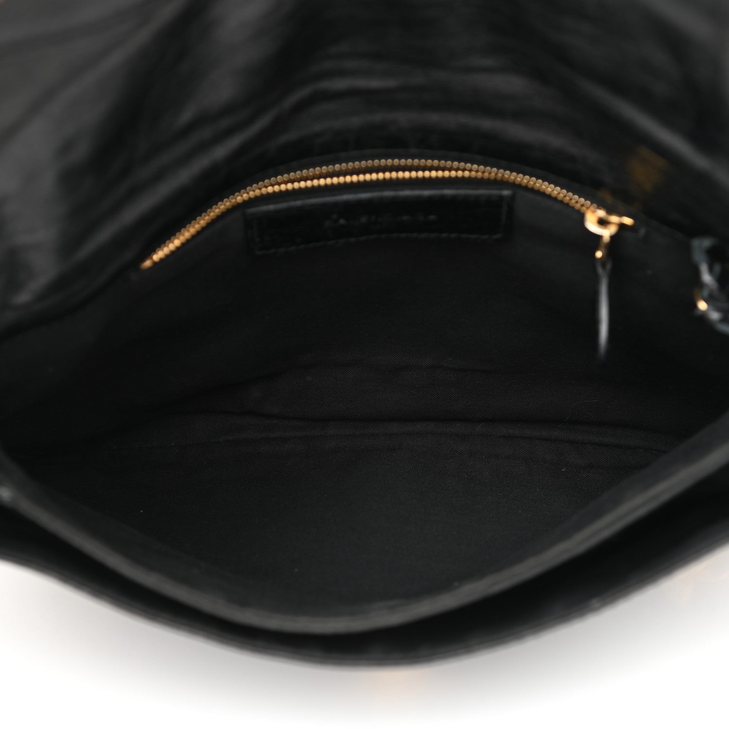 Balenciaga Agneau Giant 12 Gold Hardware Envelope Strap Clutch Black 6 of 10